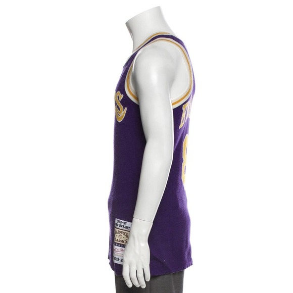 Clot x Mitchell & Ness 96/97 Knit Kobe Bryant Lakers Throwback Jersey Size Small - Picture 3 of 7